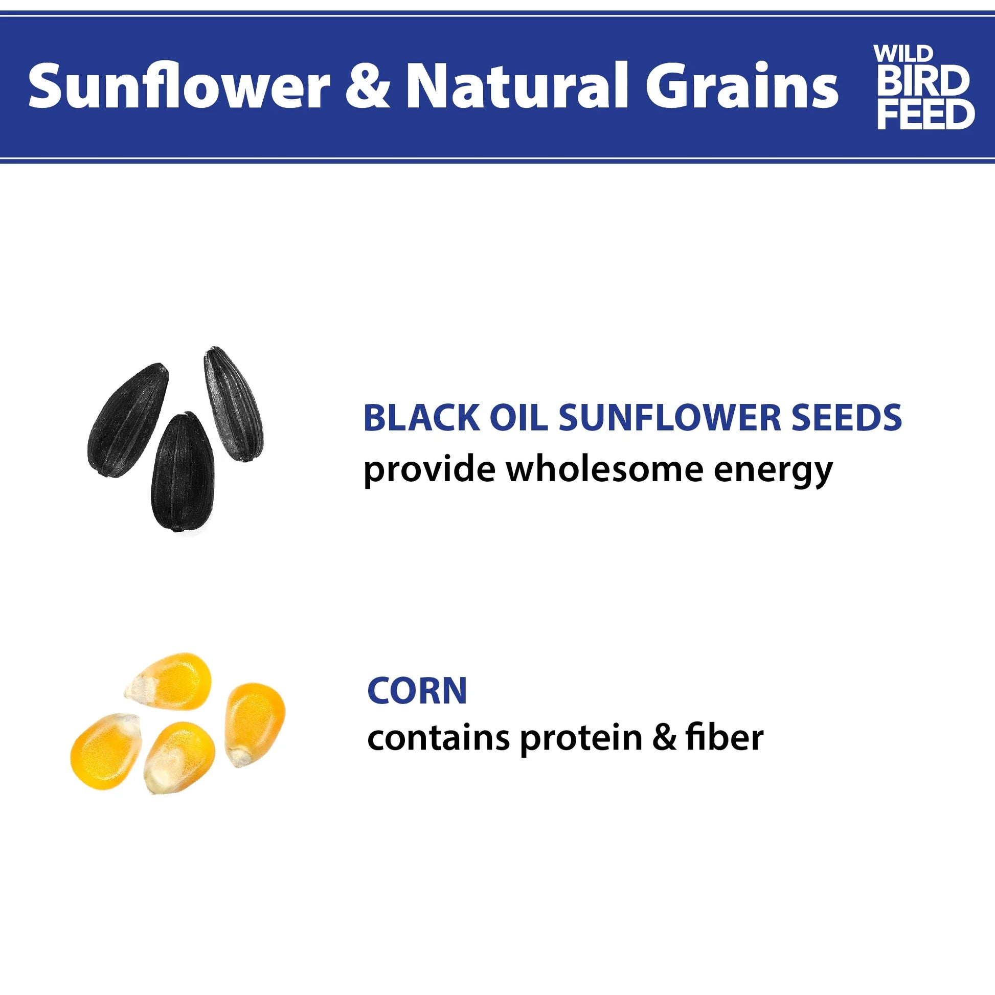 (5 Pack)  Sunflower & Natural Grains Wild Bird Feed, 5 Lb