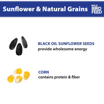 (5 Pack)  Sunflower & Natural Grains Wild Bird Feed, 5 Lb